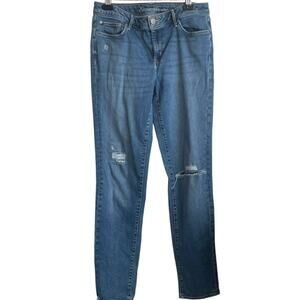 Eddie Bauers‎ Women Jeans 10T Blue Skinny Leg Distressed Denim Y2K Casual Retro